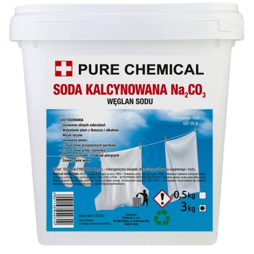 Soda Kalcynowana Czysty Węglan Sodu 3kg