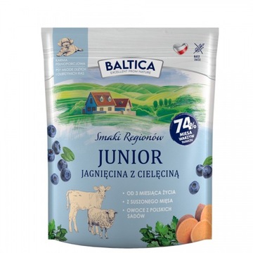 BALTICA karma dla szczeniąt ras dużych BEZZBOŻOWA CIELĘCINA JAGNIĘCINA 1kg