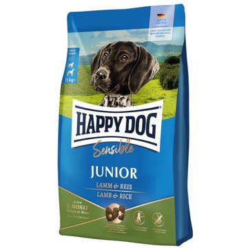 HAPPY DOG Sensible Junior jagnięcian i ryż 4kg -