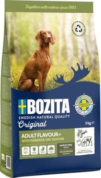 Bozita Original Adult Flavour Plus, renifer - bez pszenicy - 3 kg