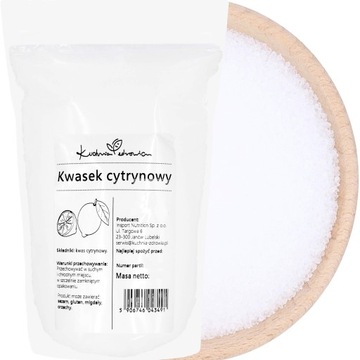 Kwasek Cytrynowy Spożywczy 1kg Kwas Czysty Naturalny Kuchnia Zdrowia