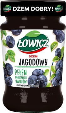 Dżem Jagodowy Łowicz Niskosłodzony Owocowy 280g