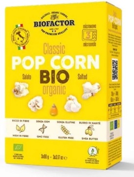 Popcorn z solą do mikrofalówki Bezgl. Bio 3 x 90 g