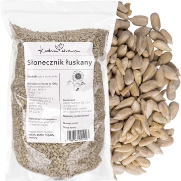Słonecznik Łuskany 1kg Naturalny Ziarno Świeży Kuchnia Zdrowia