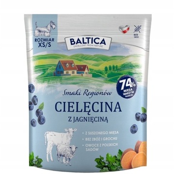 BALTICA karma dla psów ras małych BEZZBOŻOWA CIELĘCINA Z JAGNIĘCINĄ 1kg
