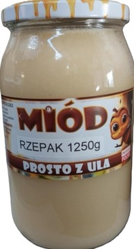 Miód Rzepakowy 1250G odporność Natura pszczoły