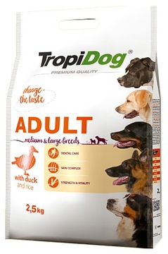 Tropidog Premium Adult Medium&Large Breeds Duck&Rice 2,5 kg