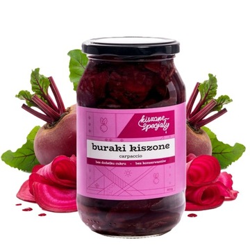 Kiszone Buraki Carpaccio 900g Przetwory Warzywne Kiszone Specjały