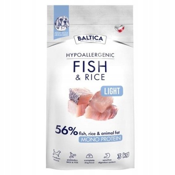 Baltica Adult Fish & Rice Light Ryby morskie z ryżem M 3kg