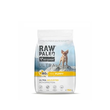 Raw Paleo Ultra Turkey Mini Puppy 750g Monoproteinowa Z Indykiem Dla Szczeniąt Małych Ras