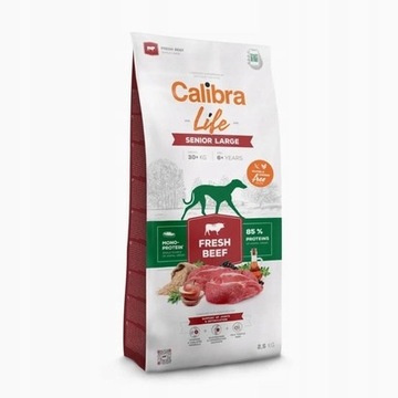Calibra Life Senior Large Breed, ze świeżą wołowiną - 12 kg