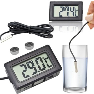 Termometr Elektroniczny Z Sondą Do Akwarium Pokojowy Czujnik Temperatury