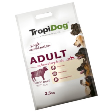 Tropidog Adult Medium&Large Beef&Rice 2,5 kg