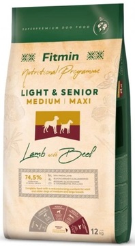 Fitmin program Medium Maxi Light Senior Lamb&Beef 12kg