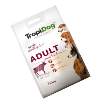 Tropidog Premium Adult Small Breeds Beef & Rice 2,5 kg