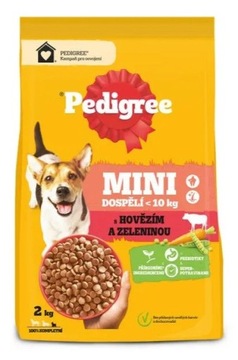 Pedigree Adult Mini 2kg Z Wołowiną I Warzywami Sucha Karma Dla Psów Małych Ras