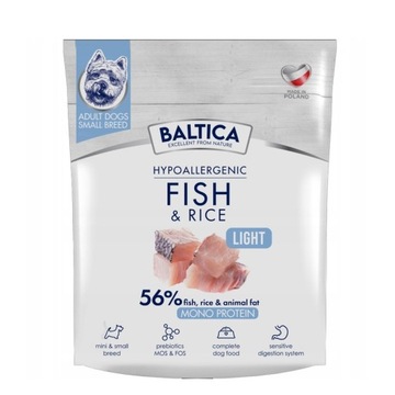 Baltica Adult Fish & Rice Light Ryby morskie z ryżem S 1kg