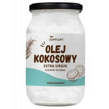 Olej kokosowy nierafinowany tłoczony na zimno do smażenia kosmetyki 900ml