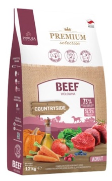 Pokusa Beef Wołowina Adult 12Kg Sucha Karma Dla Psa Dorosłego