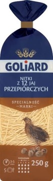 Makaron z jaj przepiórczych nitki Goliard 250 g