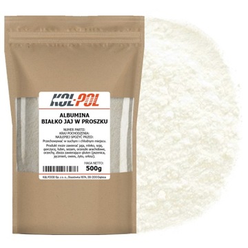 Albumina Wysokopienista 500g Białko Jaj w proszku Kol-Pol