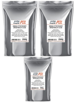 Kwasek Cytrynowy 2,5kg Kwas spożywczy czysty naturalny wysoka Kol-Pol