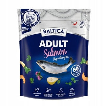 Baltica Adult Salmon Hypoallergenic M 1kg ŁOSOŚ MAŁE RASY