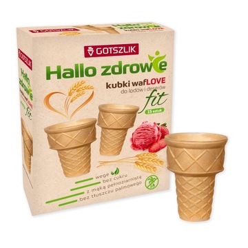 Kubek do lodów Hallo zdrowie 15 sztuk Gotszlik Ciastka kruche 80 g