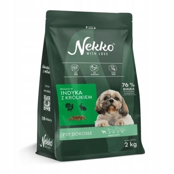 NEKKO GF Adult Małe Rasy Indyk Królik Sucha Karma Dla Psa 2kg