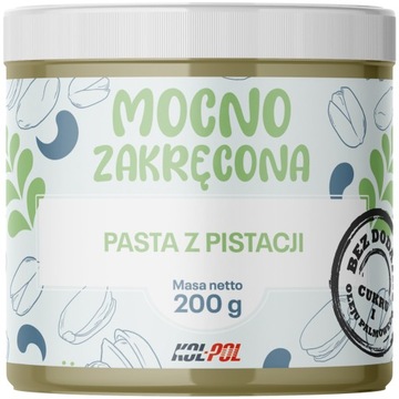 Pasta Pistacjowa 100% Pistacji 200g Naturalna Krem pistacjowy Kol-Pol