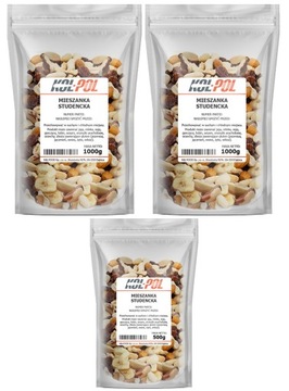 Mieszanka Studencka 2,5kg Orzechy bakalie naturalna przekąska Kol-Pol
