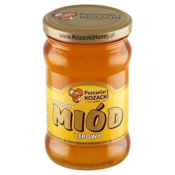 Miód nektarowy lipowy Pszczelarz Kozacki 400 g Produkt Polski Naturalny