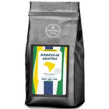 Kawa Ziarnista 1KG Brazylia Santos Świeżo Palona