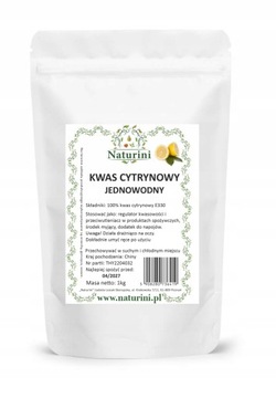 Kwasek Cytrynowy kwas spożywczy E330 czysty 1kg