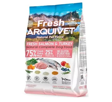 ARQUIVET FRESH - półwilgotna karma dla psa - łosoś z indykiem - 2,5 kg