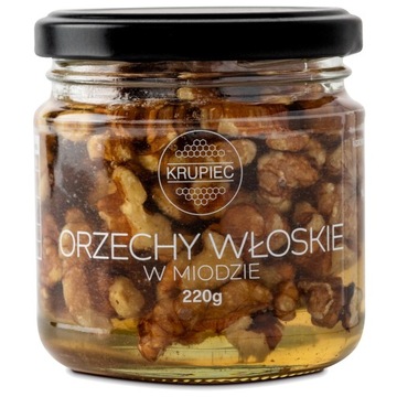 Miód Akacjowy Orzechy W Miodzie Słodki Zdrowa Żywność