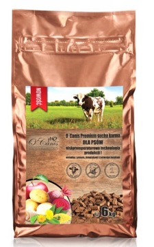 O'Canis Sucha Karma Premium Dla Psa Z Wołowiną, Prosem, Kartoflami I Czerwonym Burakiem, 6Kg