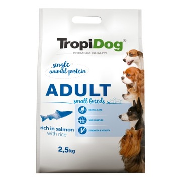 Tropidog Premium Adult Small Salmon & Rice 2,5 kg