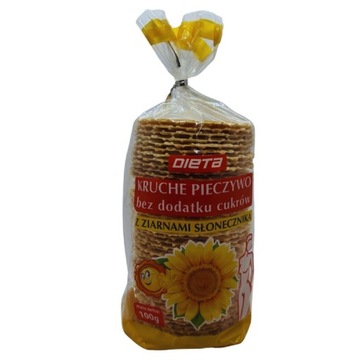Kruche Pieczywo Ze Słonecznikiem Bez Cukru Dieta 100G