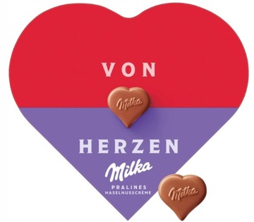 Milka Czekoladki Mleczne Pralinki Serce Na Walentynki Serduszko 44g Niemcy