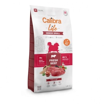 CALIBRA Dog Life Senior Small Fresh Beef - sucha karma dla psa - 1,5kg