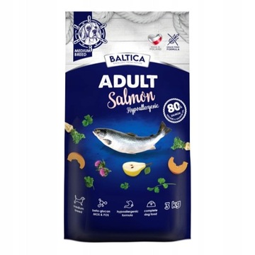 Baltica Adult Salmon Hypoallergenic M 3kg ŁOSOŚ ŚREDNIE RASY