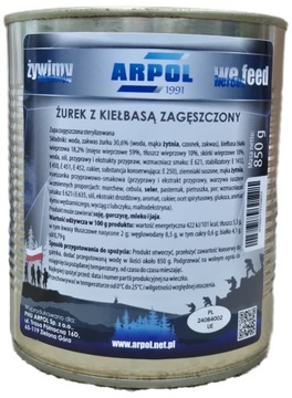 Żurek z kiełbasą zagęszczony Arpol 850 g Zupa konserwa wojskowa