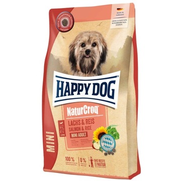 Happy Dog NaturCroq Mini Adult, łosośi ryż - 4 kg