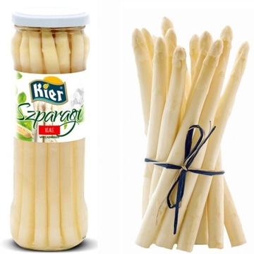 Szparagi Białe Premium w Zalewie w Słoiku Premium White Asparagus 330g Kier