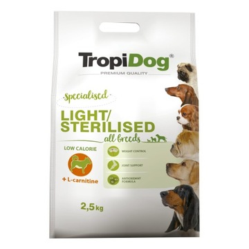 Tropidog Adult All Breeds Light 2,5 kg