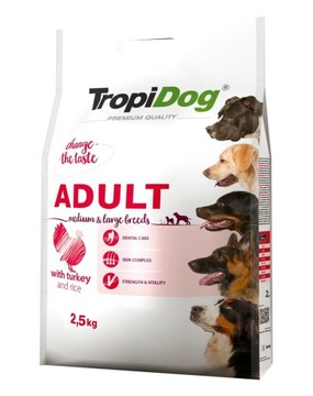 Tropidog Adult Medium&Large Turkey&Rice 2,5 kg