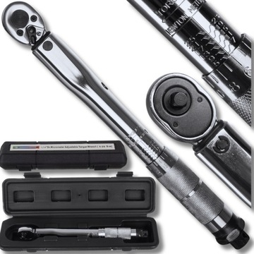 Klucz Dynamometryczny 1/4 5-25 Nm z Blokadą Do Kół Precyzyjny Grzechotka