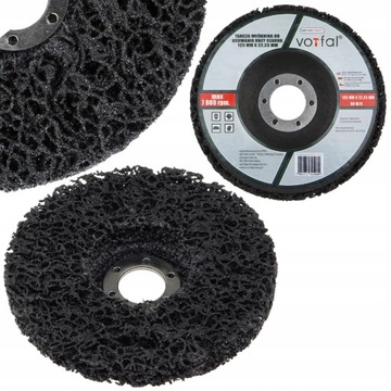 Włosy Murzyna Tarcza Ścierna Do Usuwania Rdzy Włóknina Metal Profi 125 mm.