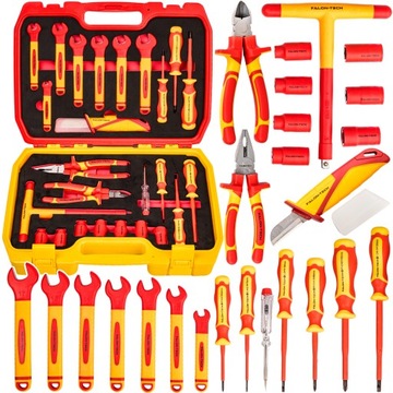 Zestaw Narzędzia Izolowane Izolowanych 1000V Szczypce Klucze Wkrętaki 25el